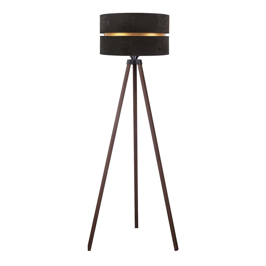 Duolla - Lampa podłogowa DUO 1xE27/60W/230V śr. 44 cm czarna/brązowa