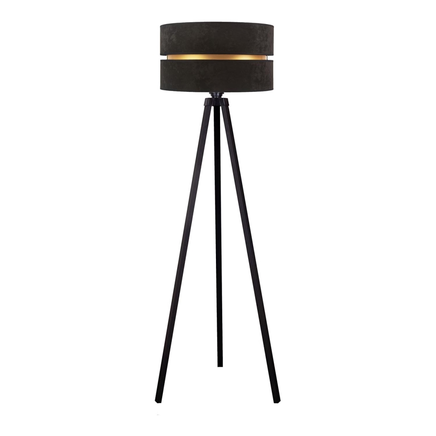 Duolla - Lampa podłogowa DUO 1xE27/60W/230V śr. 44 cm czarna/wenge