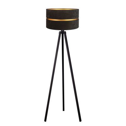 Duolla - Lampa podłogowa DUO 1xE27/60W/230V śr. 44 cm czarna/wenge