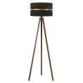 Duolla - Lampa podłogowa DUO 1xE27/60W/230V śr. 44 cm czarna/wenge