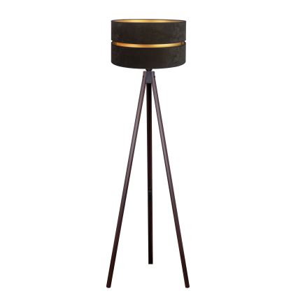 Duolla - Lampa podłogowa DUO 1xE27/60W/230V śr. 44 cm czarna/wenge
