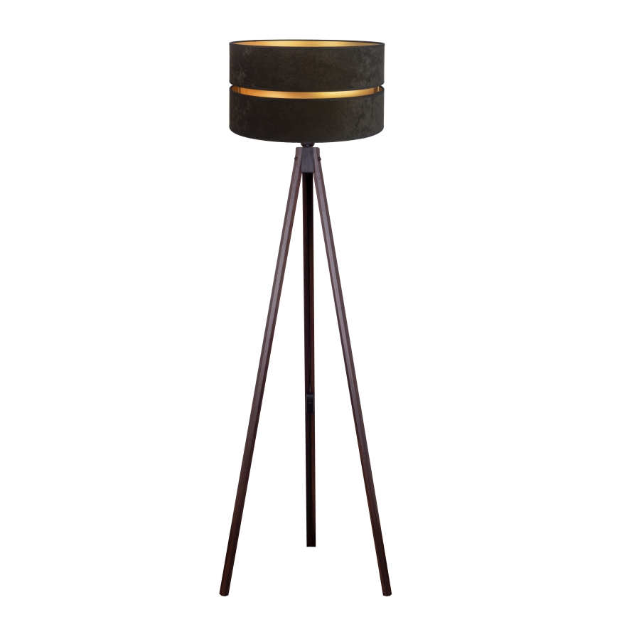 Duolla - Lampa podłogowa DUO 1xE27/60W/230V śr. 44 cm czarna/wenge