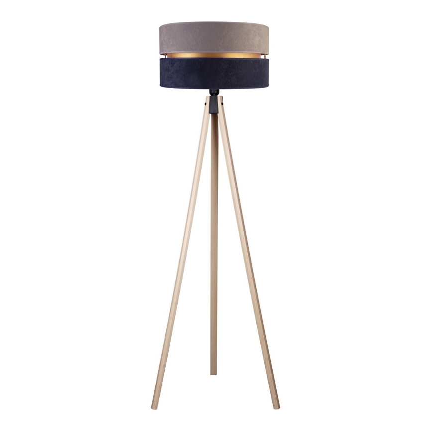 Duolla - Lampa podłogowa DUO 1xE27/60W/230V śr. 44 cm szara/niebieska/beżowa