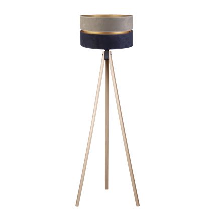 Duolla - Lampa podłogowa DUO 1xE27/60W/230V śr. 44 cm szara/niebieska/beżowa