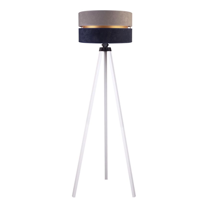 Duolla - Lampa podłogowa DUO 1xE27/60W/230V śr. 44 cm szara/niebieska/biała