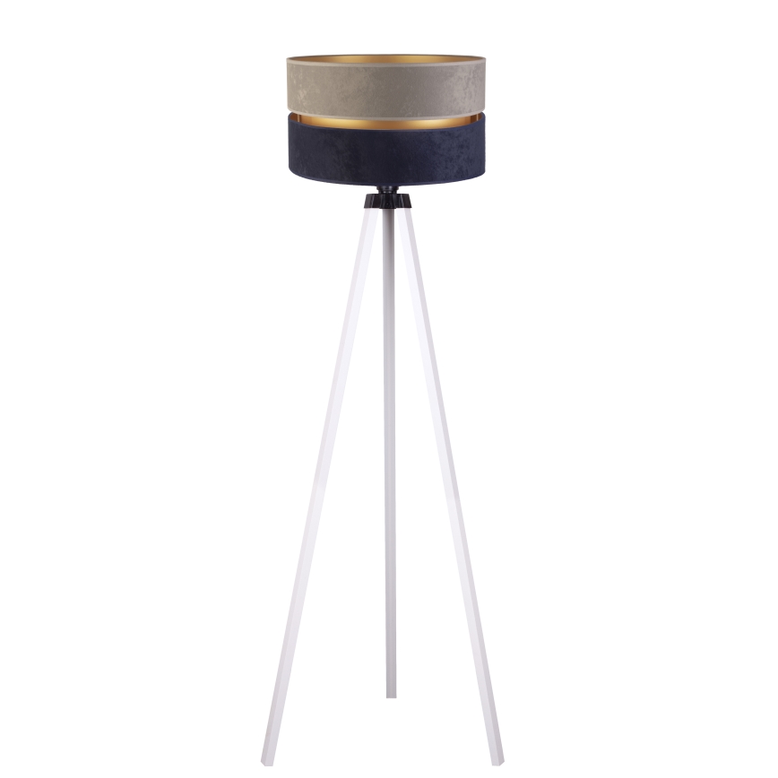 Duolla - Lampa podłogowa DUO 1xE27/60W/230V śr. 44 cm szara/niebieska/biała