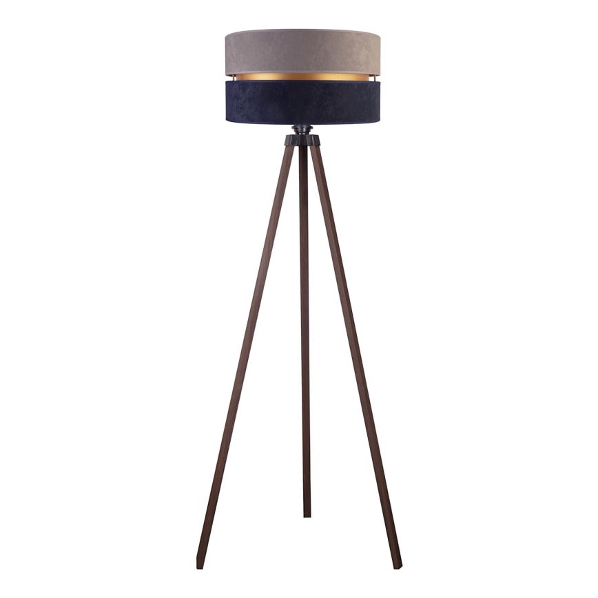 Duolla - Lampa podłogowa DUO 1xE27/60W/230V śr. 44 cm szara/niebieska/brązowa