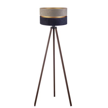 Duolla - Lampa podłogowa DUO 1xE27/60W/230V śr. 44 cm szara/niebieska/brązowa