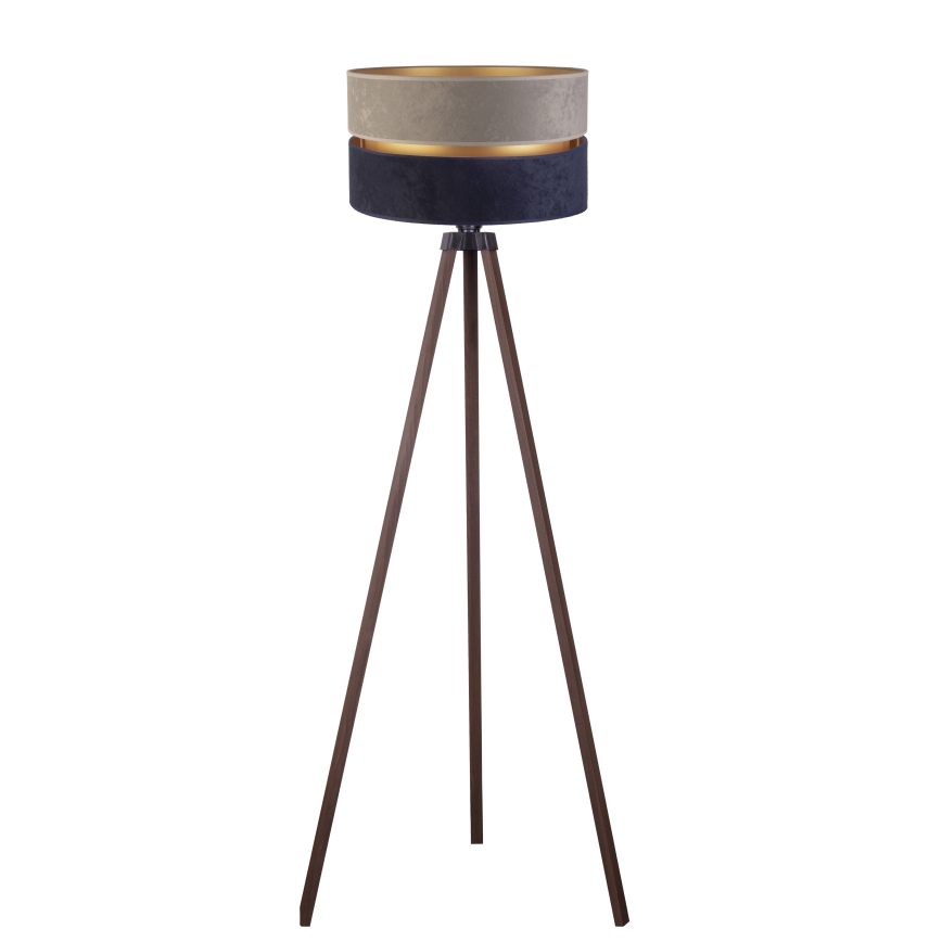 Duolla - Lampa podłogowa DUO 1xE27/60W/230V śr. 44 cm szara/niebieska/brązowa