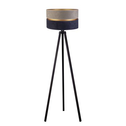Duolla - Lampa podłogowa DUO 1xE27/60W/230V śr. 44 cm szara/niebieska/wenge