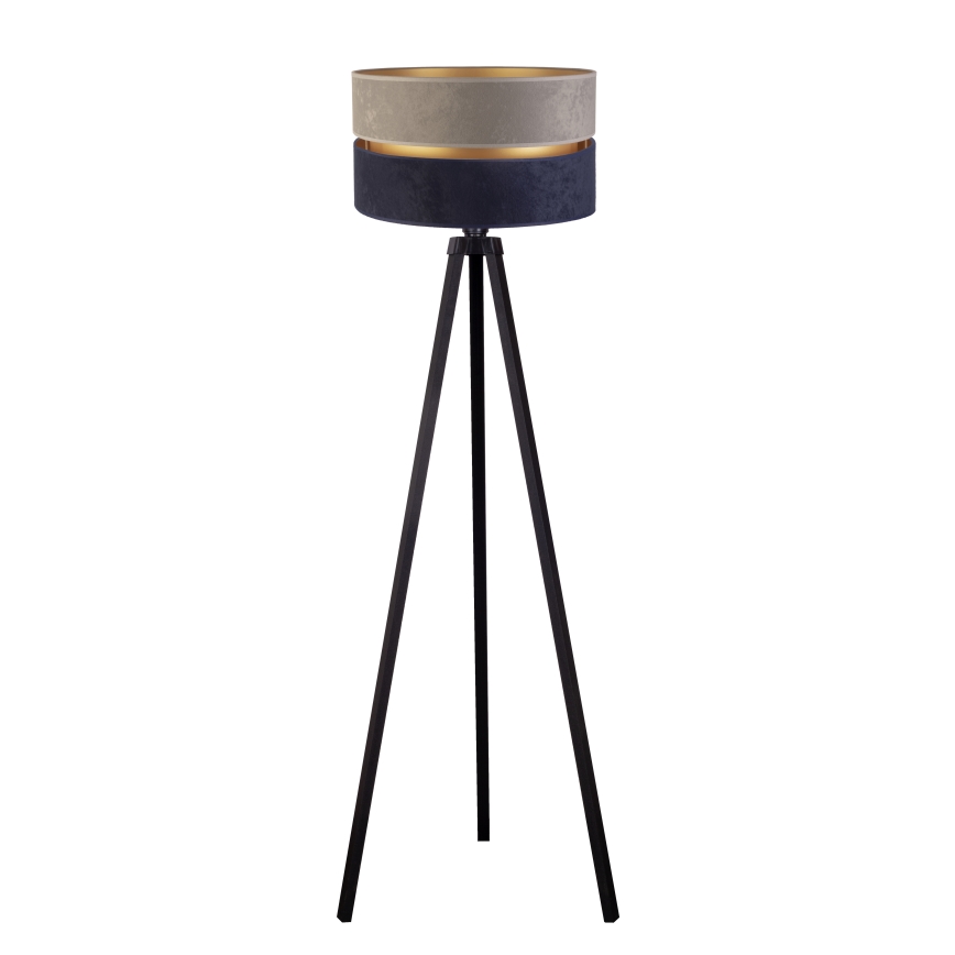 Duolla - Lampa podłogowa DUO 1xE27/60W/230V śr. 44 cm szara/niebieska/wenge