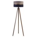 Duolla - Lampa podłogowa DUO 1xE27/60W/230V śr. 44 cm szara/niebieska/wenge