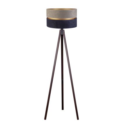 Duolla - Lampa podłogowa DUO 1xE27/60W/230V śr. 44 cm szara/niebieska/wenge