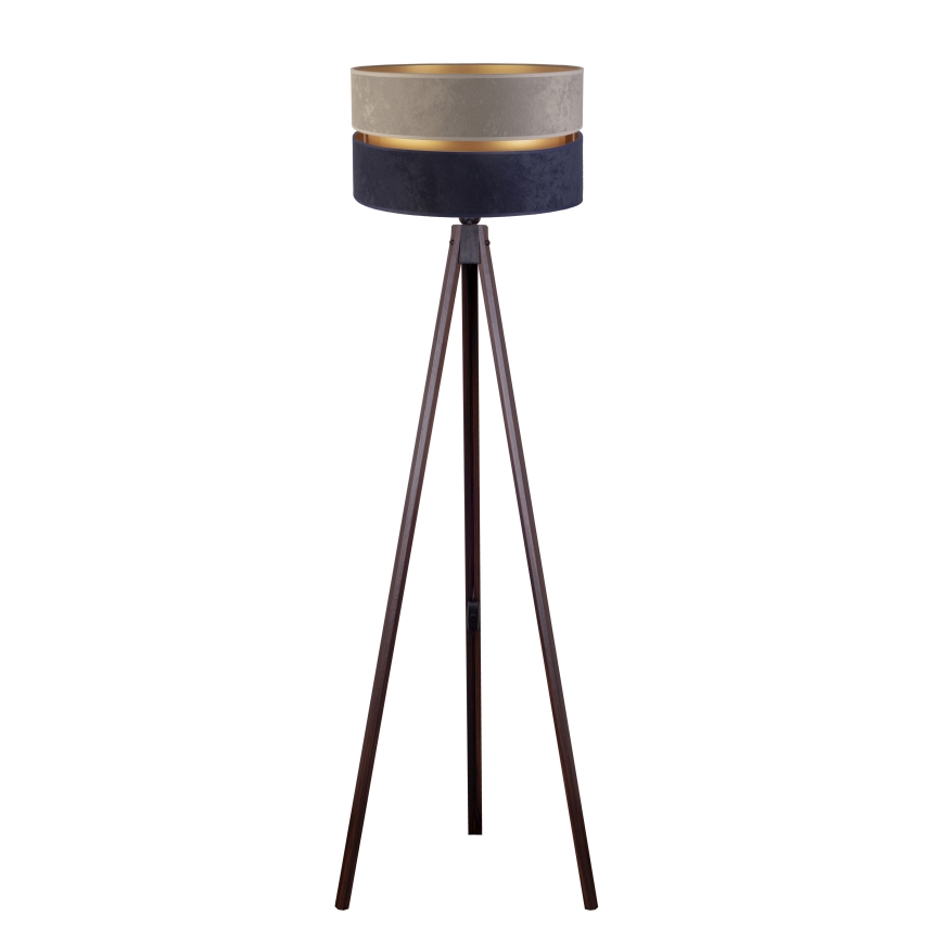Duolla - Lampa podłogowa DUO 1xE27/60W/230V śr. 44 cm szara/niebieska/wenge
