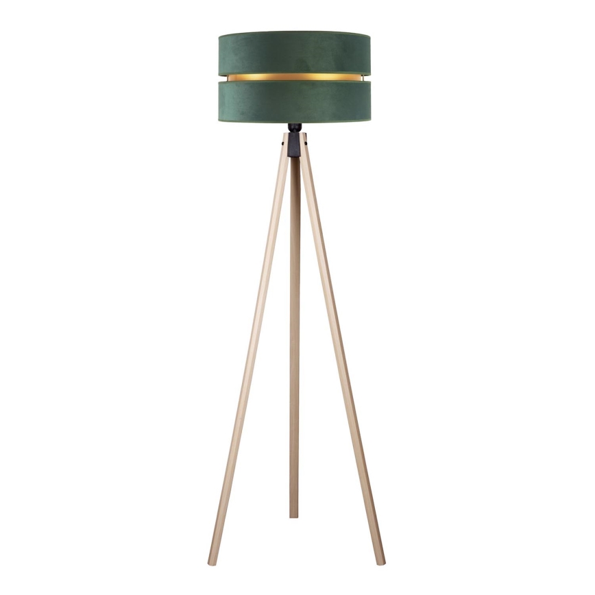 Duolla - Lampa podłogowa DUO 1xE27/60W/230V śr. 44 cm zielona/beżowa