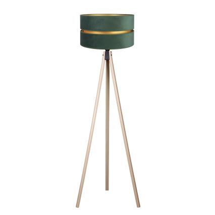 Duolla - Lampa podłogowa DUO 1xE27/60W/230V śr. 44 cm zielona/beżowa
