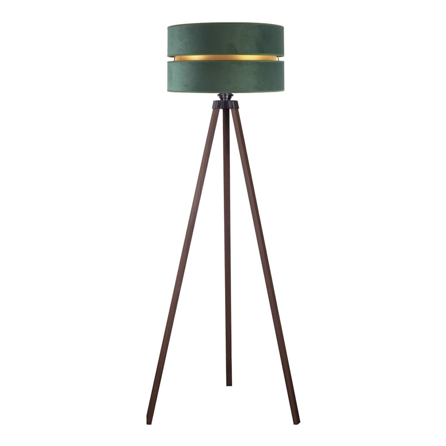 Duolla - Lampa podłogowa DUO 1xE27/60W/230V śr. 44 cm zielona/brązowa