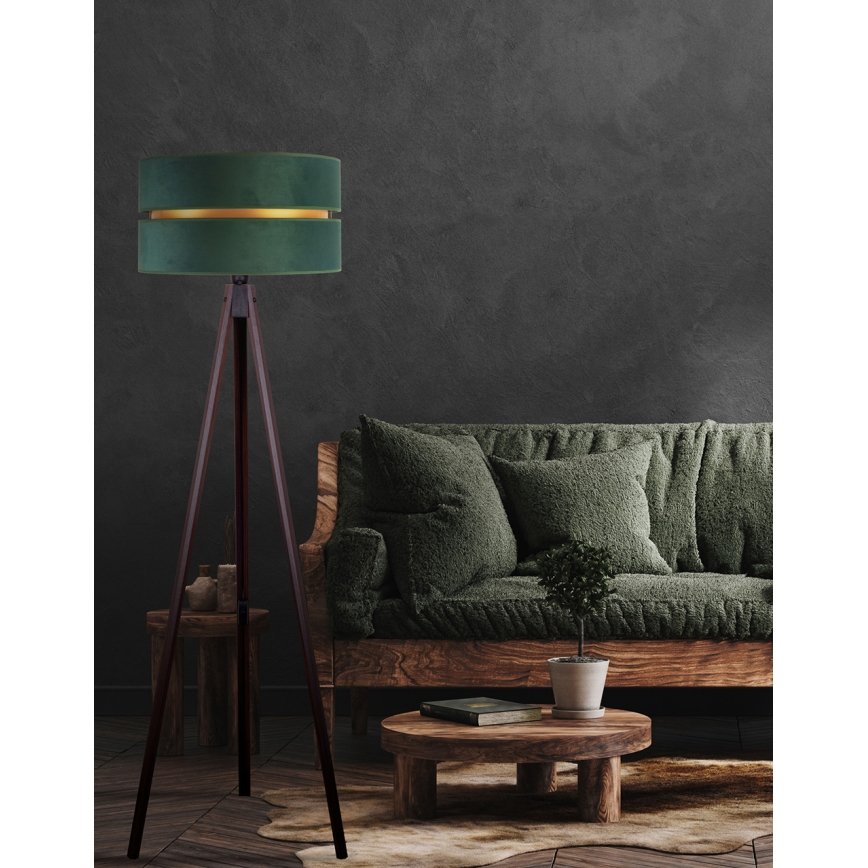 Duolla - Lampa podłogowa DUO 1xE27/60W/230V śr. 44 cm zielona/wenge