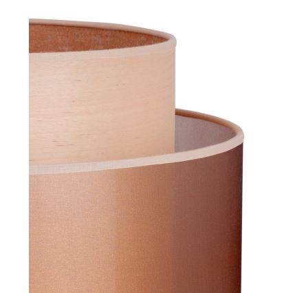 Duolla - Lampa podłogowa WOOD BOHO 1xE27/15W/230V śr. 45 cm miedź/brązowa/beżowa