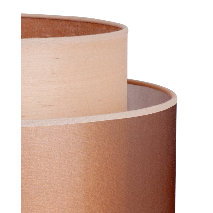 Duolla - Lampa podłogowa WOOD BOHO 1xE27/15W/230V śr. 45 cm miedź/brązowa/beżowa