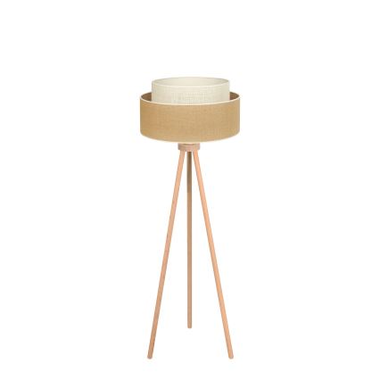 Duolla - Lampa podłogowa YUTE BOHO 1xE27/15W/230V śr. 45 cm brązowa/kremowa