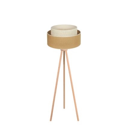 Duolla - Lampa podłogowa YUTE BOHO 1xE27/15W/230V śr. 45 cm brązowa/kremowa