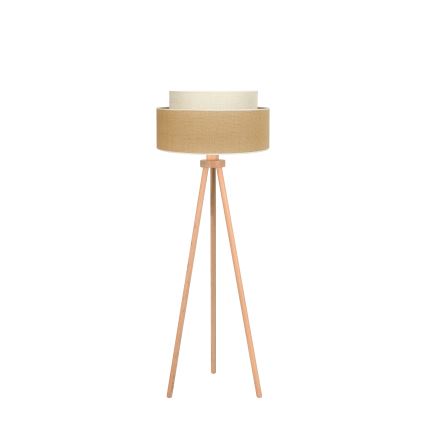 Duolla - Lampa podłogowa YUTE BOHO 1xE27/15W/230V śr. 45 cm brązowa/kremowa