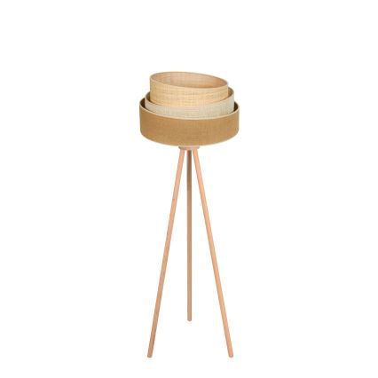 Duolla - Lampa podłogowa YUTE TRIO 1xE27/15W/230V śr. 45 cm brązowa/szara/beżowa