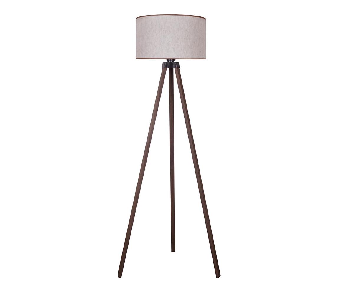 - Lampa podłogowa 1xE27/60W/230V śr. 44 cm beżowa/brązowa