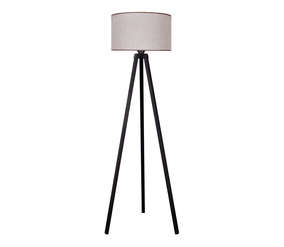 - Lampa podłogowa 1xE27/60W/230V śr. 44 cm beżowa/wenge