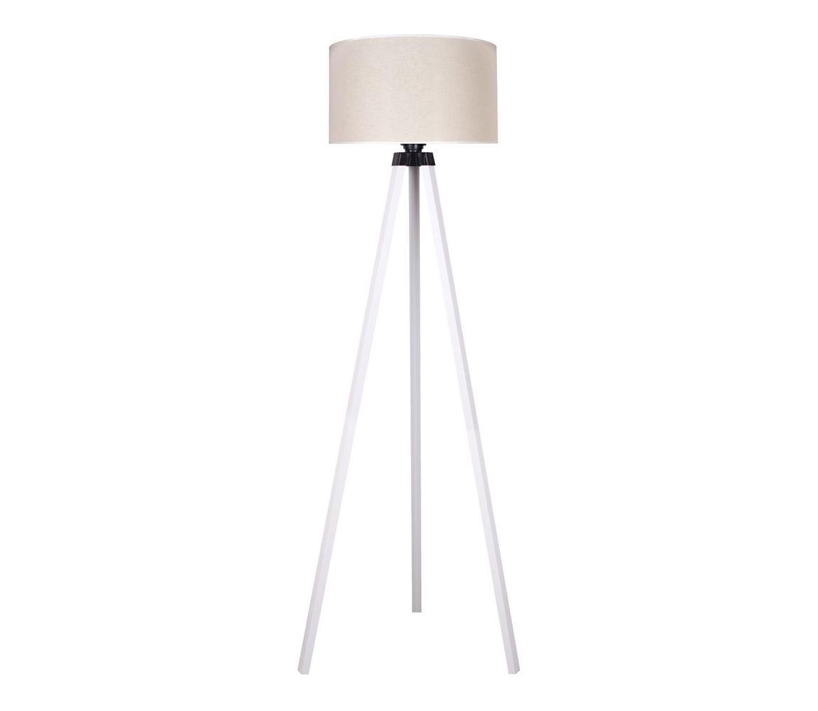 - Lampa podłogowa 1xE27/60W/230V śr. 44 cm kremowa/biała