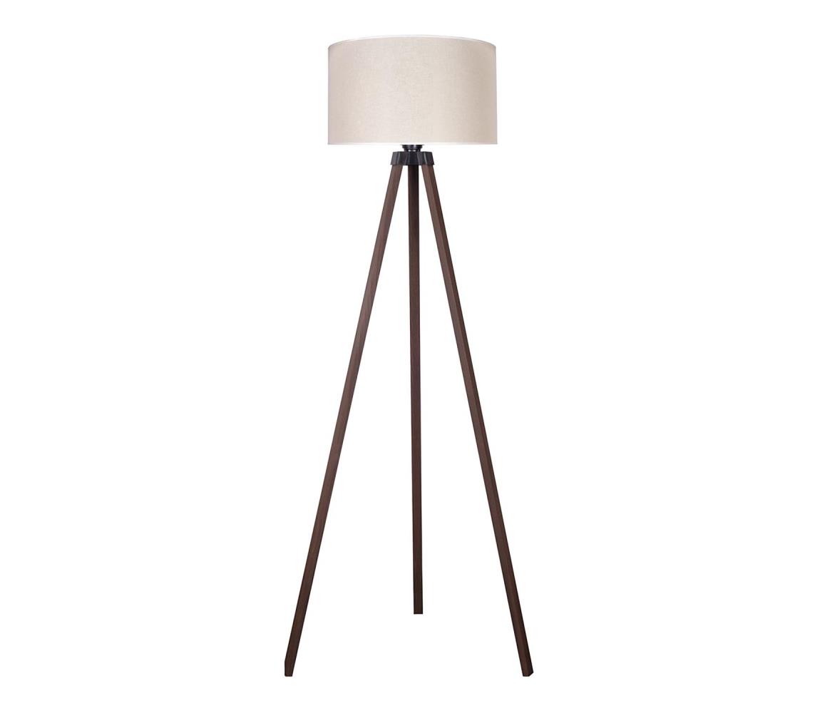 - Lampa podłogowa 1xE27/60W/230V śr. 44 cm kremowa/brązowa