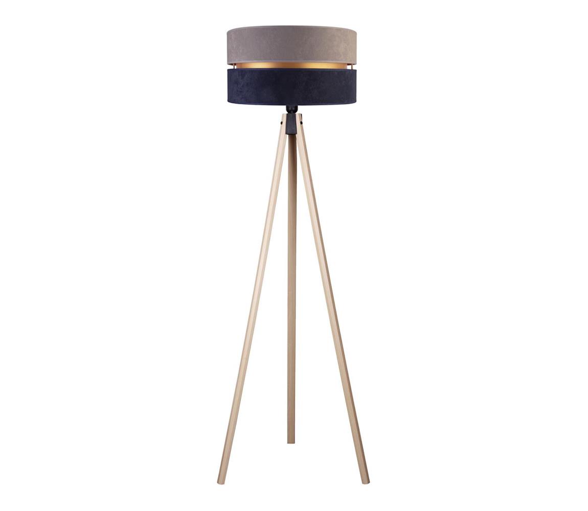 - Lampa podłogowa DUO 1xE27/60W/230V śr. 44 cm szara/niebieska/beżowa