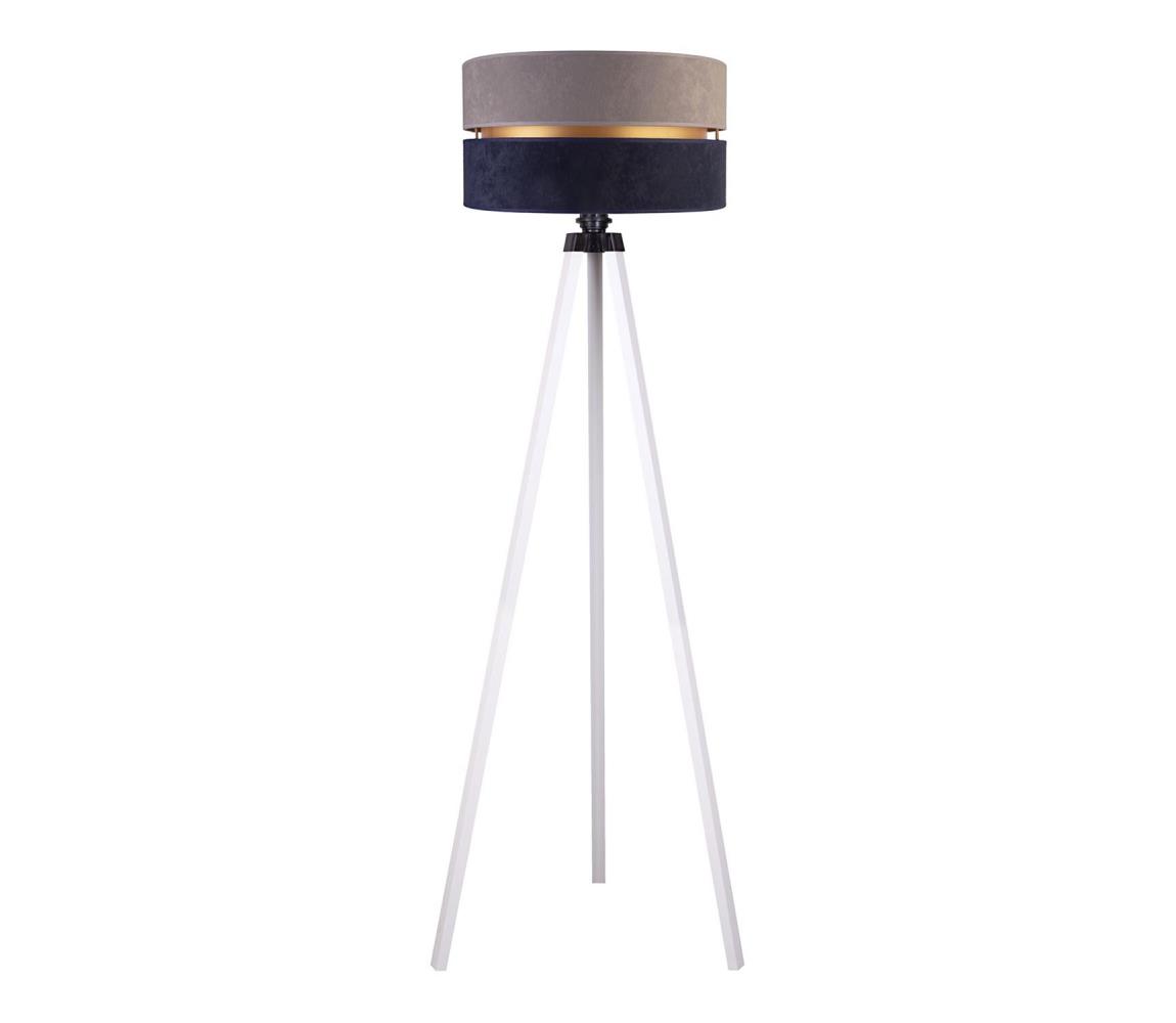 - Lampa podłogowa DUO 1xE27/60W/230V śr. 44 cm szara/niebieska/biała