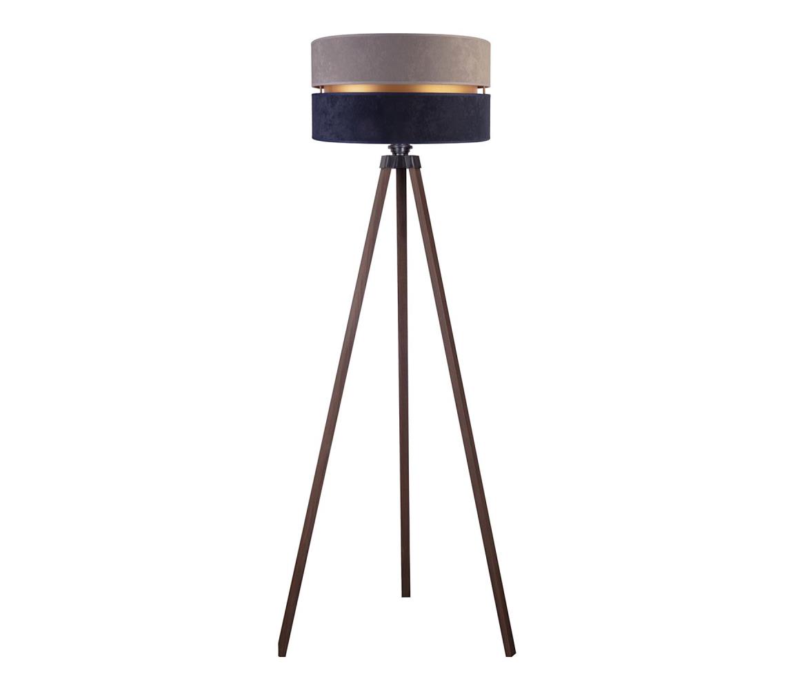 - Lampa podłogowa DUO 1xE27/60W/230V śr. 44 cm szara/niebieska/brązowa