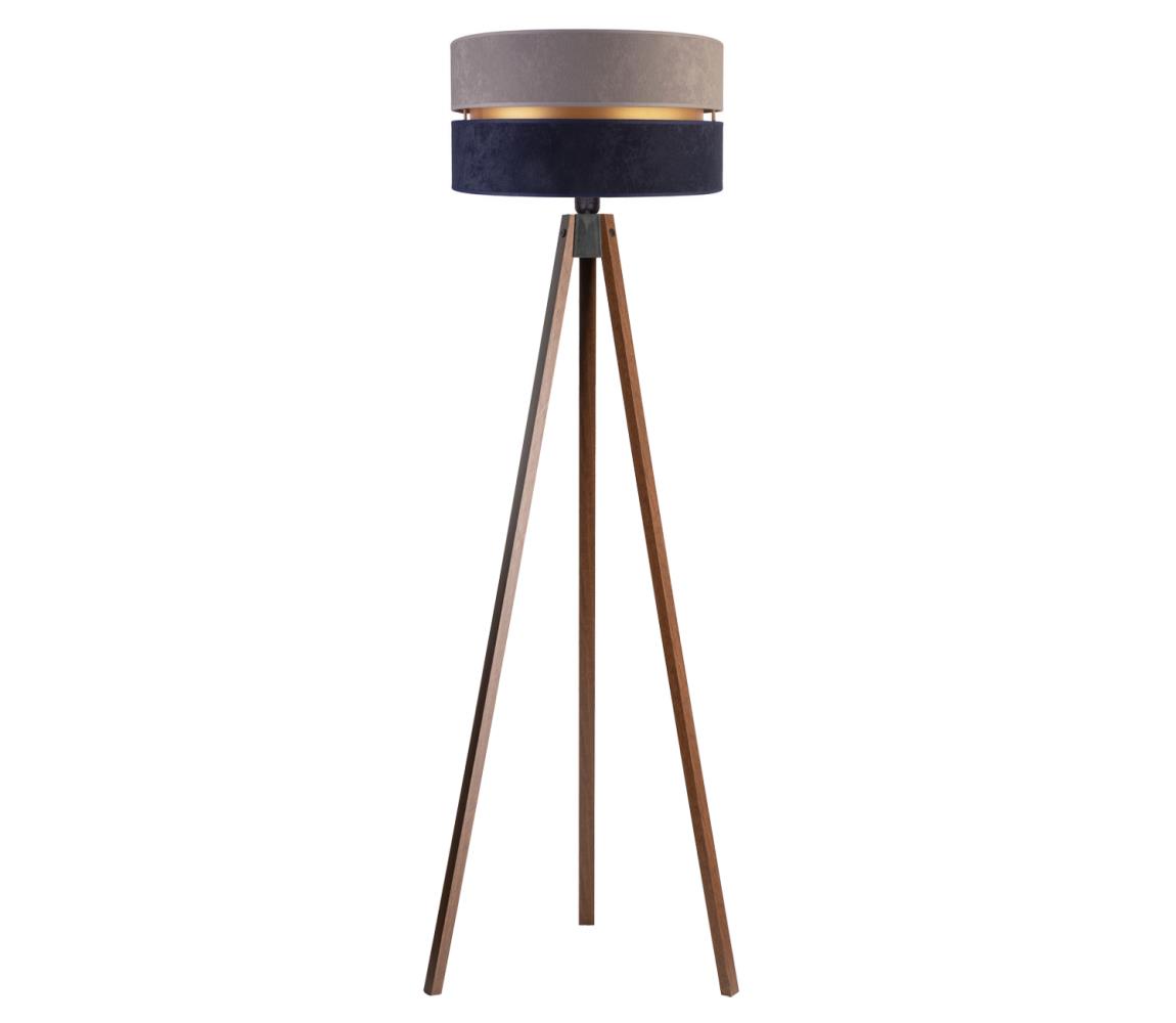 - Lampa podłogowa DUO 1xE27/60W/230V śr. 44 cm szara/niebieska/wenge
