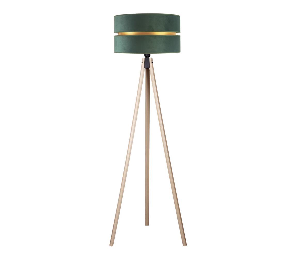 - Lampa podłogowa DUO 1xE27/60W/230V śr. 44 cm zielona/beżowa