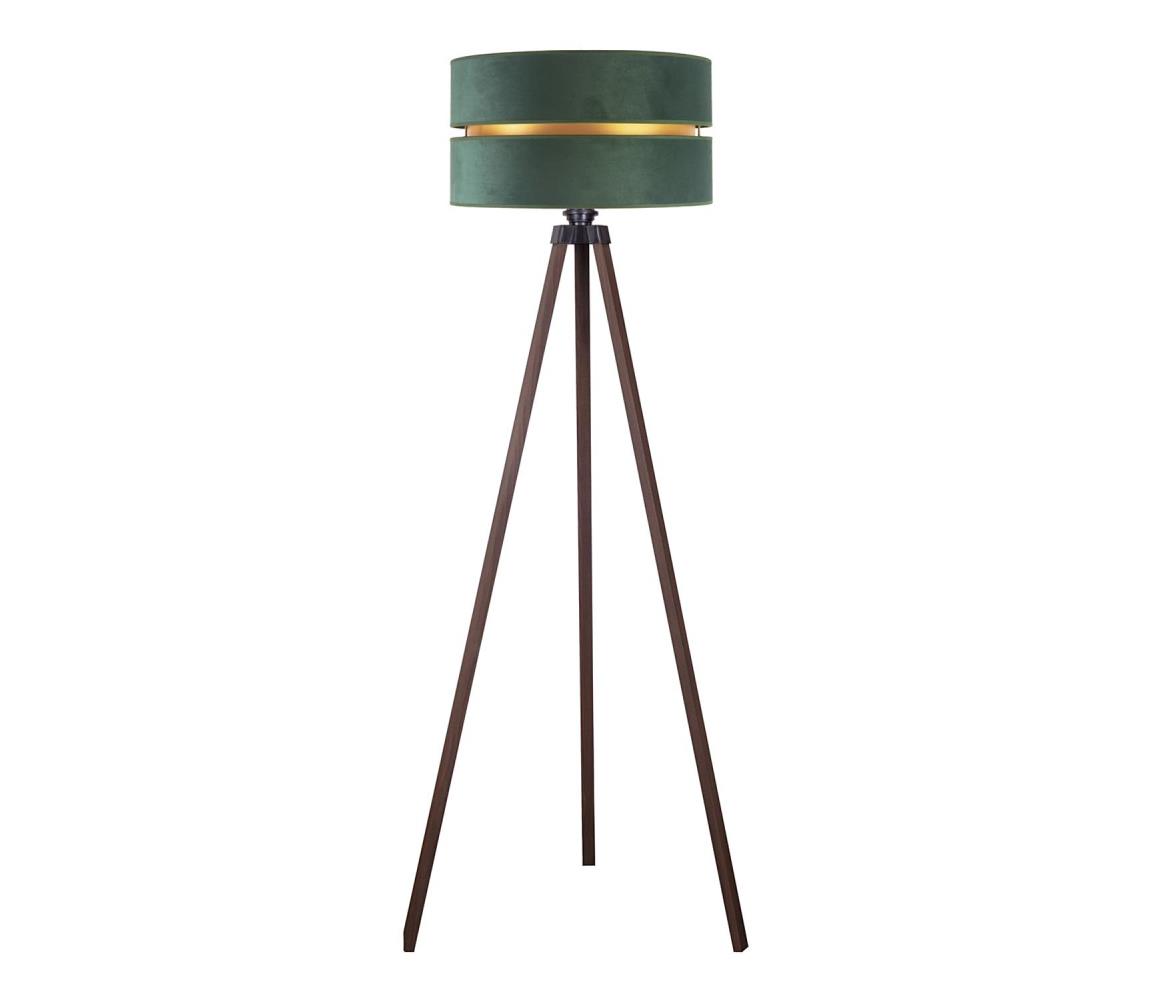 - Lampa podłogowa DUO 1xE27/60W/230V śr. 44 cm zielona/brązowa