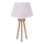 Duolla - Lampa stołowa BOUCLE 1xE27/15W/230V śr. 28 cm biały/drewno