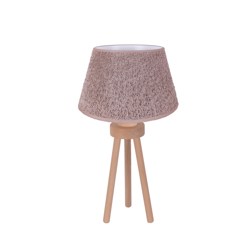 Duolla - Lampa stołowa BOUCLE 1xE27/15W/230V śr. 28 cm brązowy/drewno