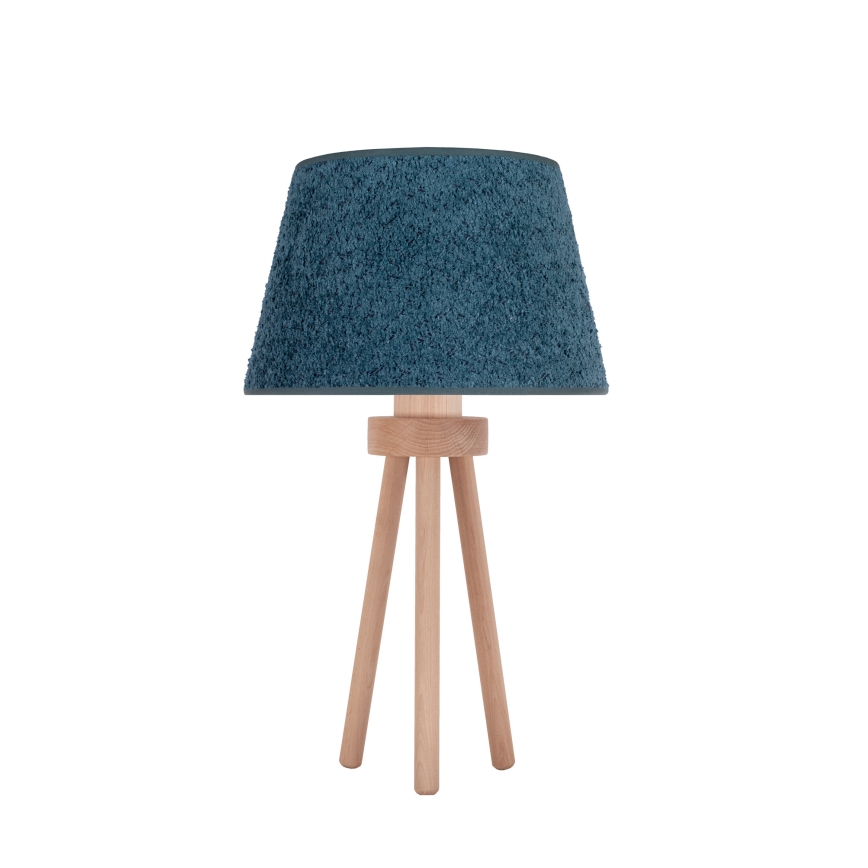Duolla - Lampa stołowa BOUCLE 1xE27/15W/230V śr. 28 cm turkusowy/drewno