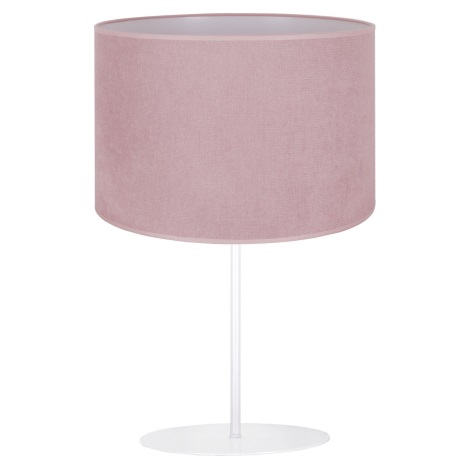 Duolla - Lampa stołowa BRISTOL 1xE14/15W/230V różowy/biały