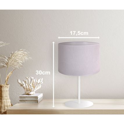 Duolla - Lampa stołowa BRISTOL 1xE14/15W/230V śr. 17,5 cm szary/biały