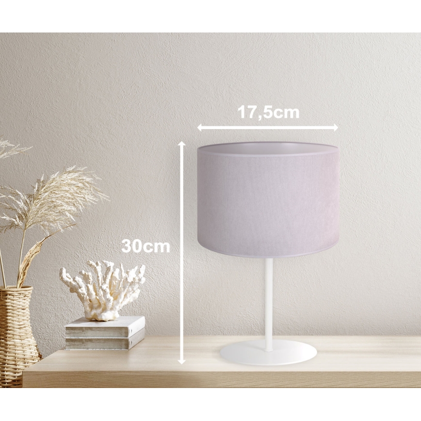 Duolla - Lampa stołowa BRISTOL 1xE14/15W/230V śr. 17,5 cm szary/biały