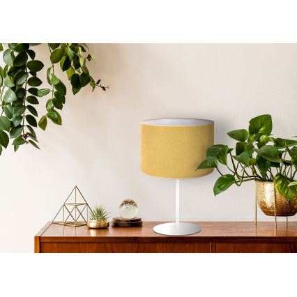 Duolla - Lampa stołowa BRISTOL 1xE14/15W/230V śr. 17,5 cm żółty/biały
