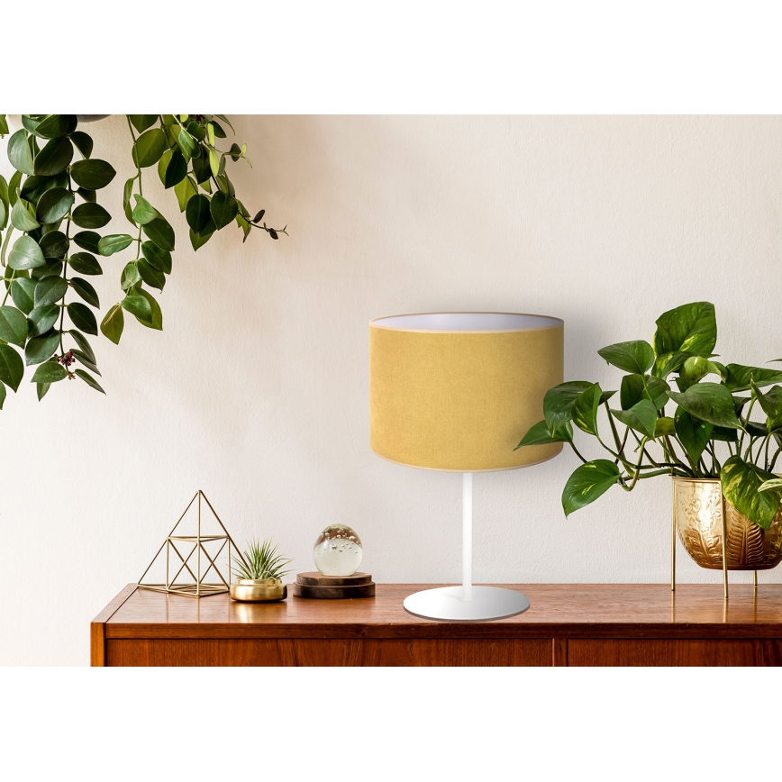 Duolla - Lampa stołowa BRISTOL 1xE14/15W/230V śr. 17,5 cm żółty/biały