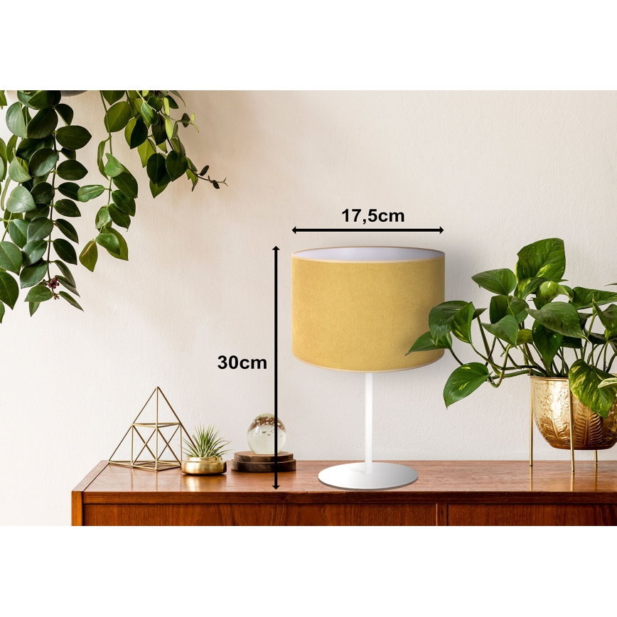 Duolla - Lampa stołowa BRISTOL 1xE14/15W/230V śr. 17,5 cm żółty/biały