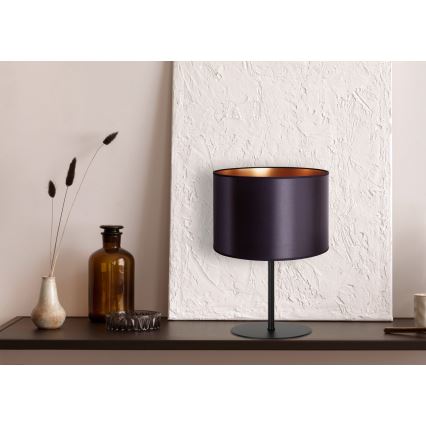 Duolla - Lampa stołowa CANNES 1xE14/15W/230V śr. 20 cm czarny/miedziany