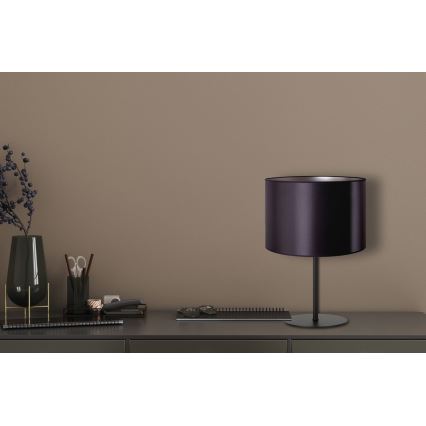 Duolla - Lampa stołowa CANNES 1xE14/15W/230V śr. 20 cm czarny/srebrny