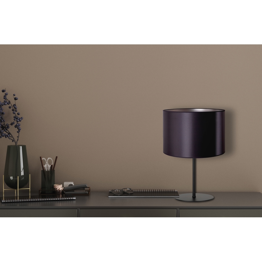 Duolla - Lampa stołowa CANNES 1xE14/15W/230V śr. 20 cm czarny/srebrny